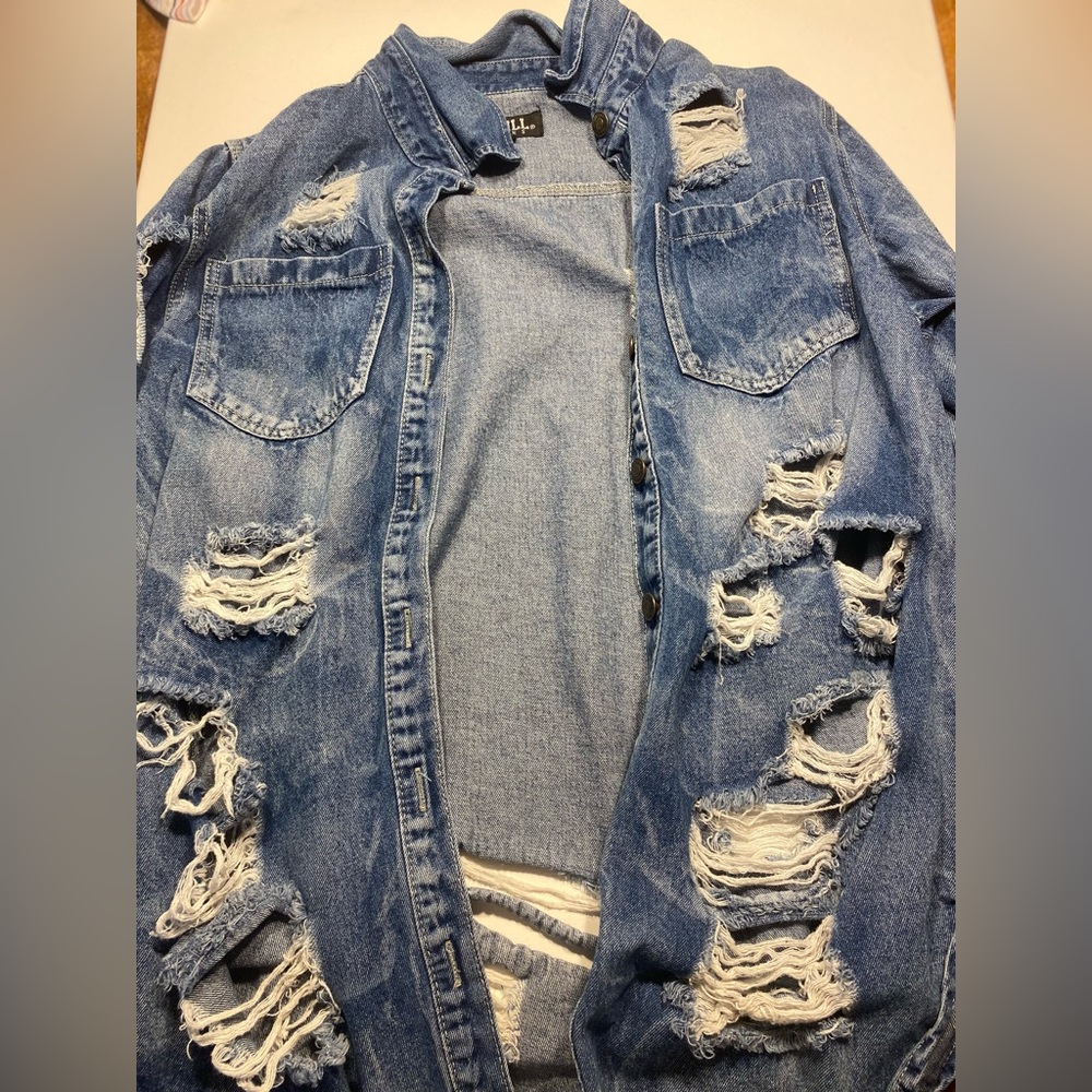Long jean jacket